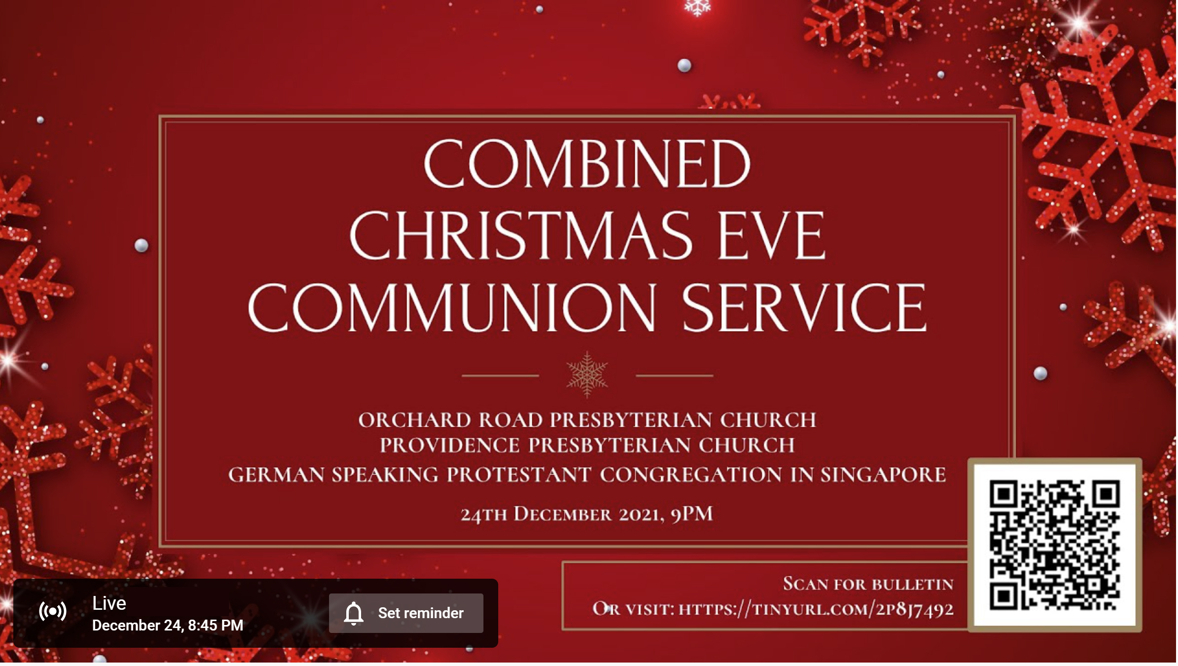 圣诞节前夕联合崇拜2021